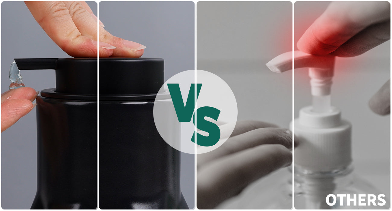 BosilunLife Modern Ceramic Diamond-Shaped Bathroom 5-Piece Set