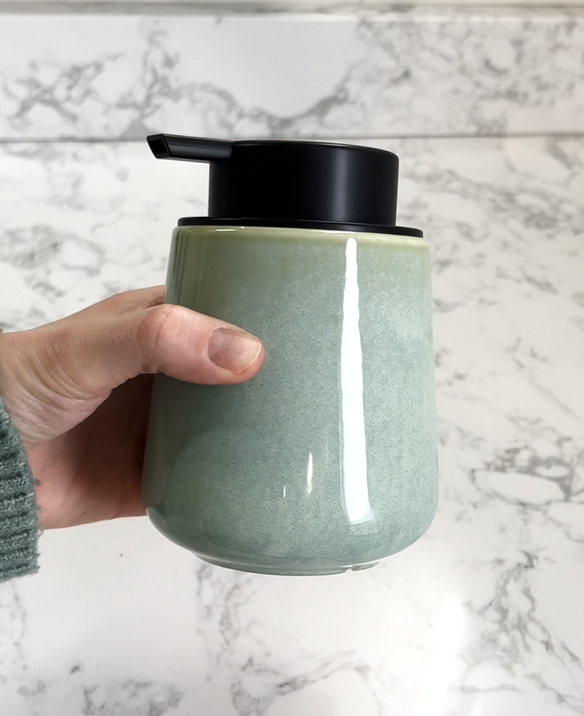 Distributeur de savon moussant BosilunLife en argile écologique recyclée, 355 ml