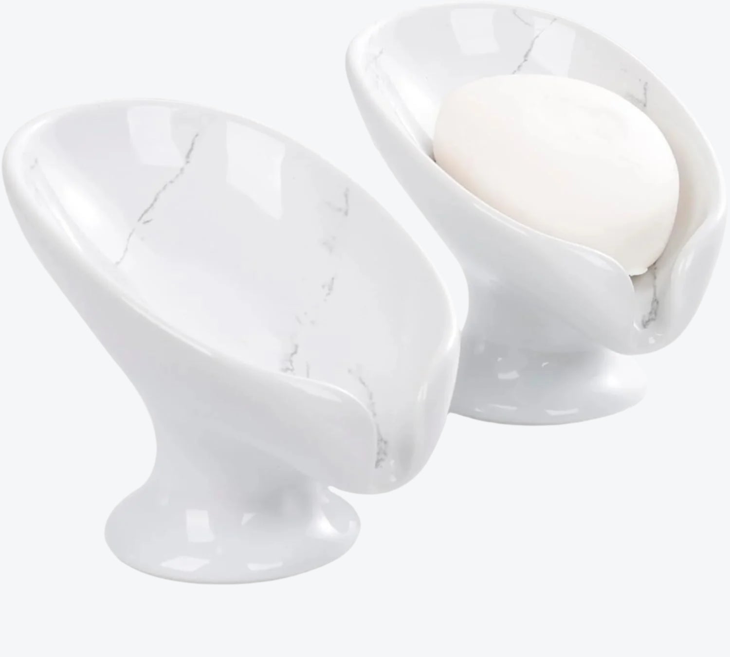 BosilunLife Leaf Shape Soap Dish Recycled Ceramic Eco-Clay