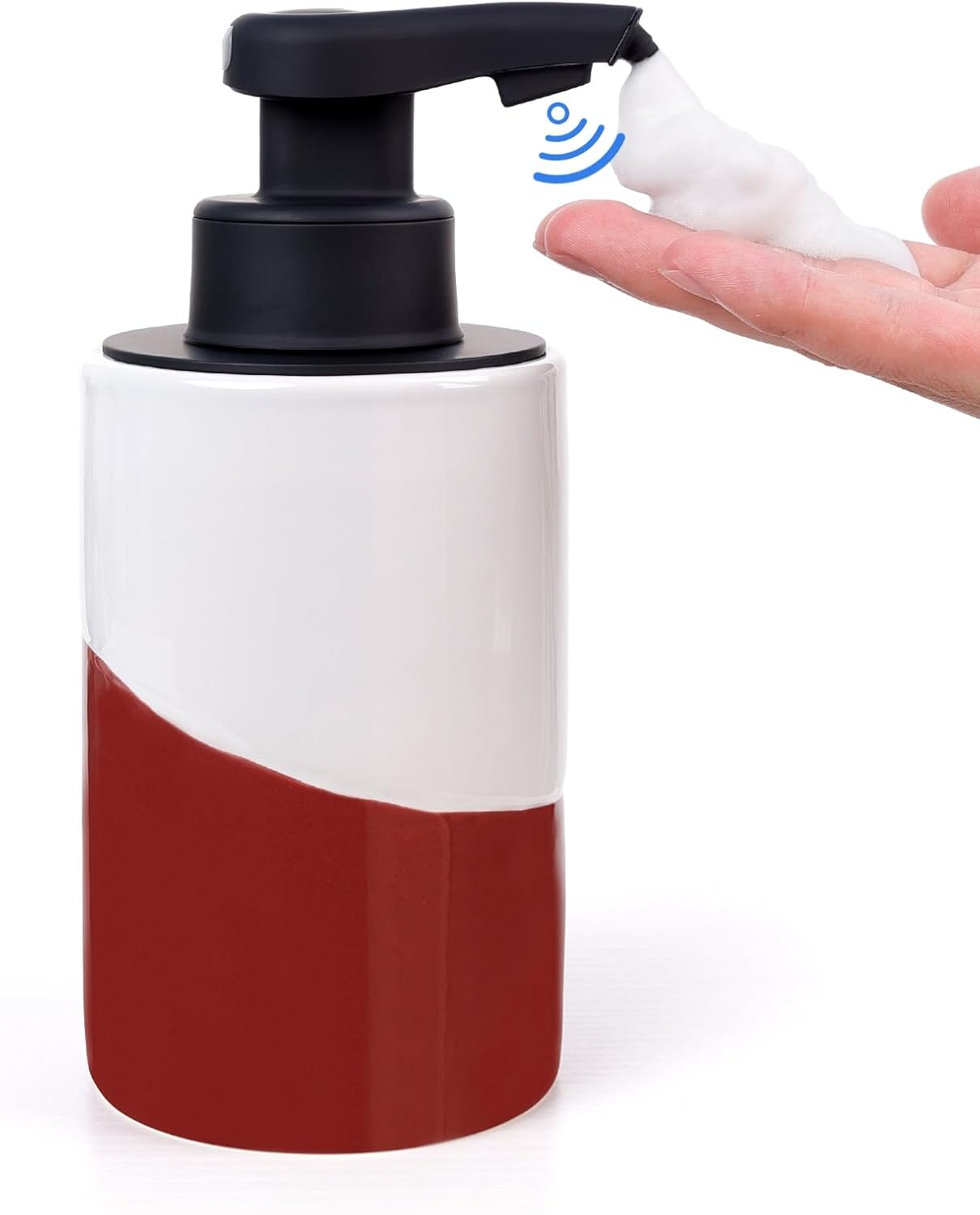 BosilunLife Nordic Garden Automatic Foaming Soap Dispenser Recycled Eco-Clay 10 oz