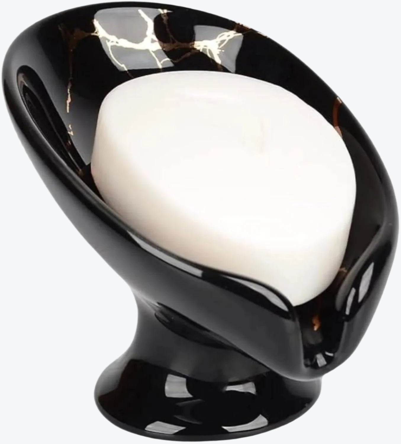 BosilunLife Leaf Shape Soap Dish Recycled Ceramic Eco-Clay