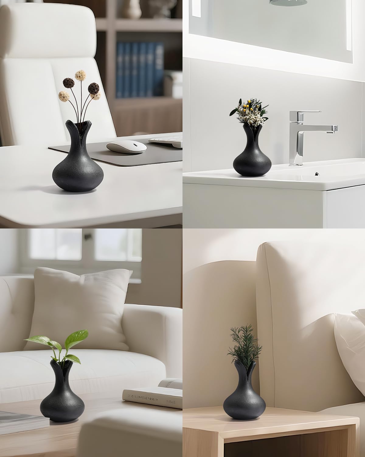 BosilunLife Flower Vase Recycled Ceramic Eco-Clay