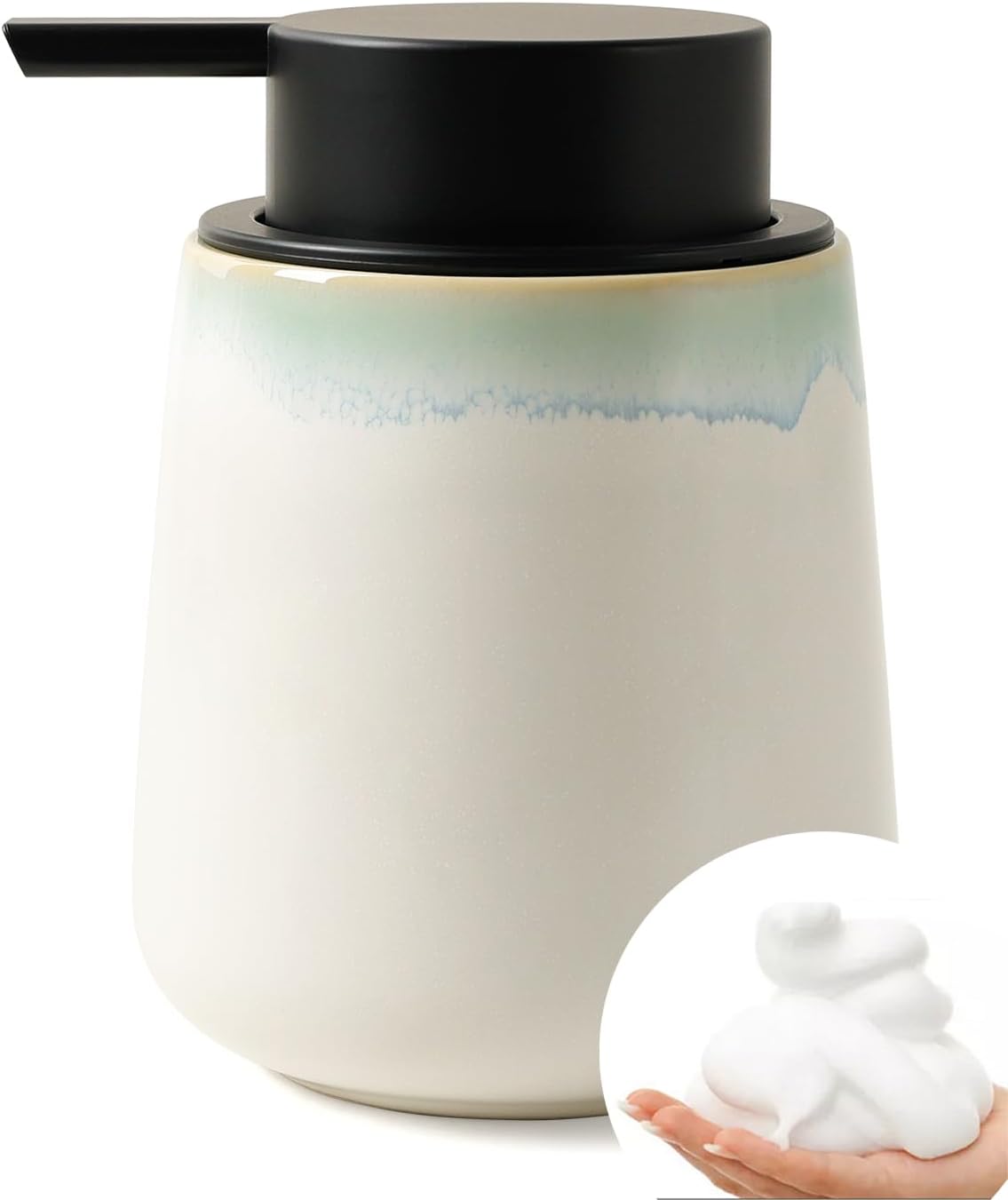 BosilunLife Foaming Soap Dispenser Recycled Eco-Clay 12 oz
