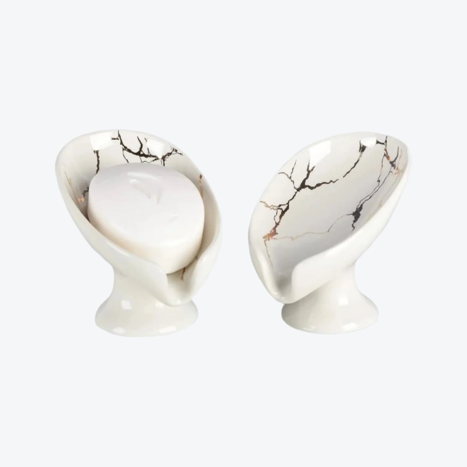 BosilunLife Leaf Shape Soap Dish Recycled Ceramic Eco-Clay