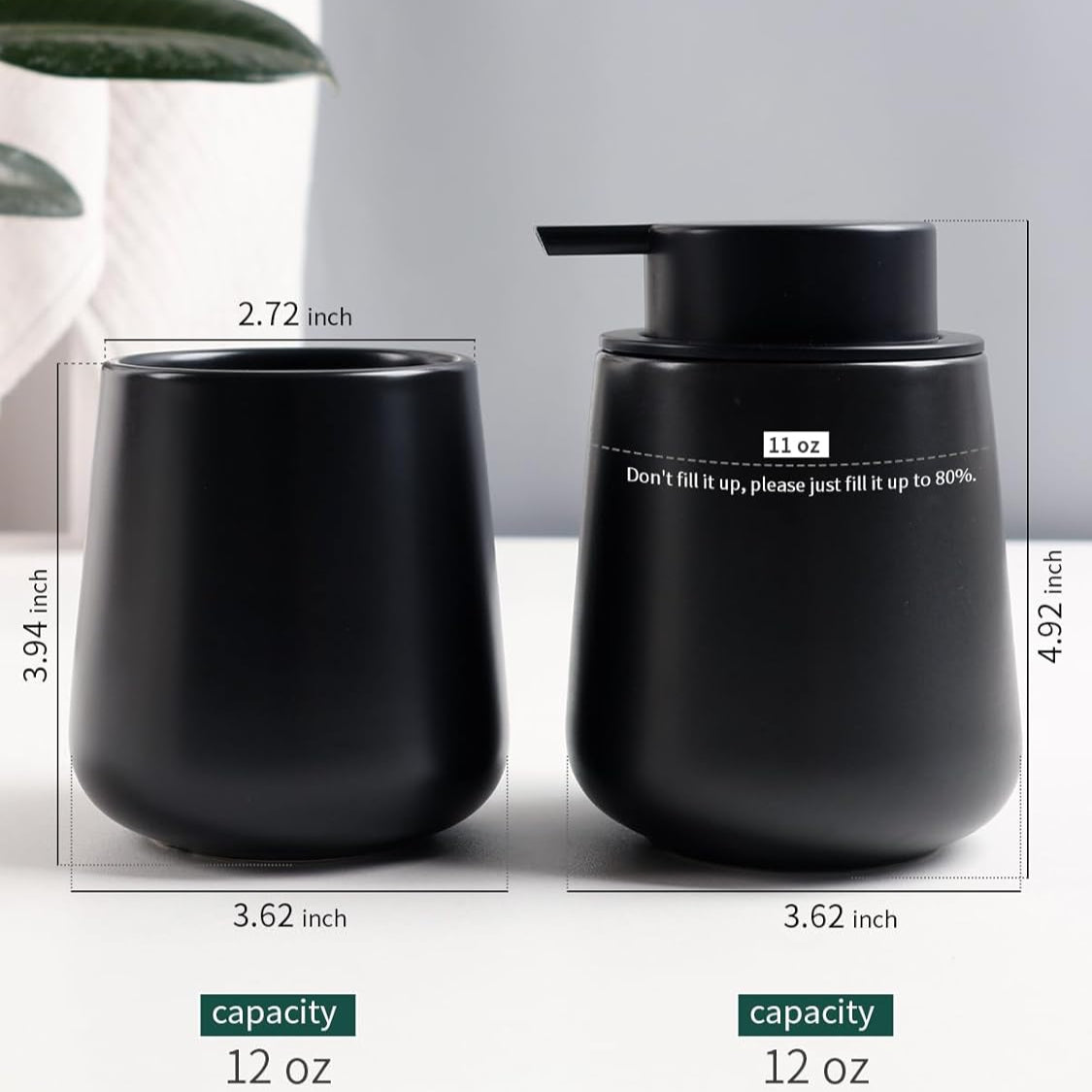 Bosilunlife Soap and Toothbrush Holder Set Recycled Ceramic Eco-Clay