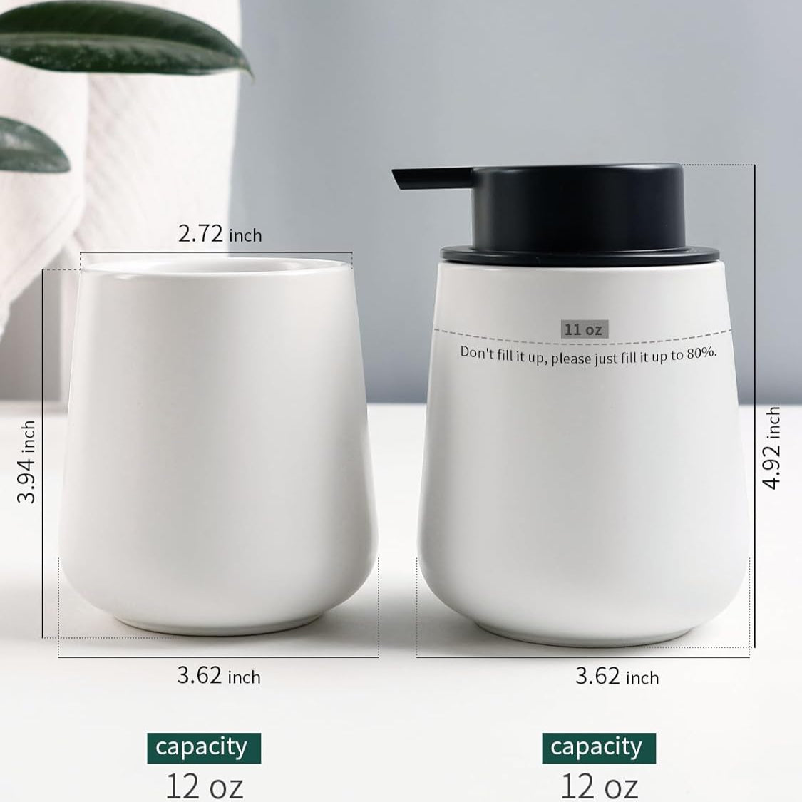 Bosilunlife Soap and Toothbrush Holder Set Recycled Ceramic Eco-Clay