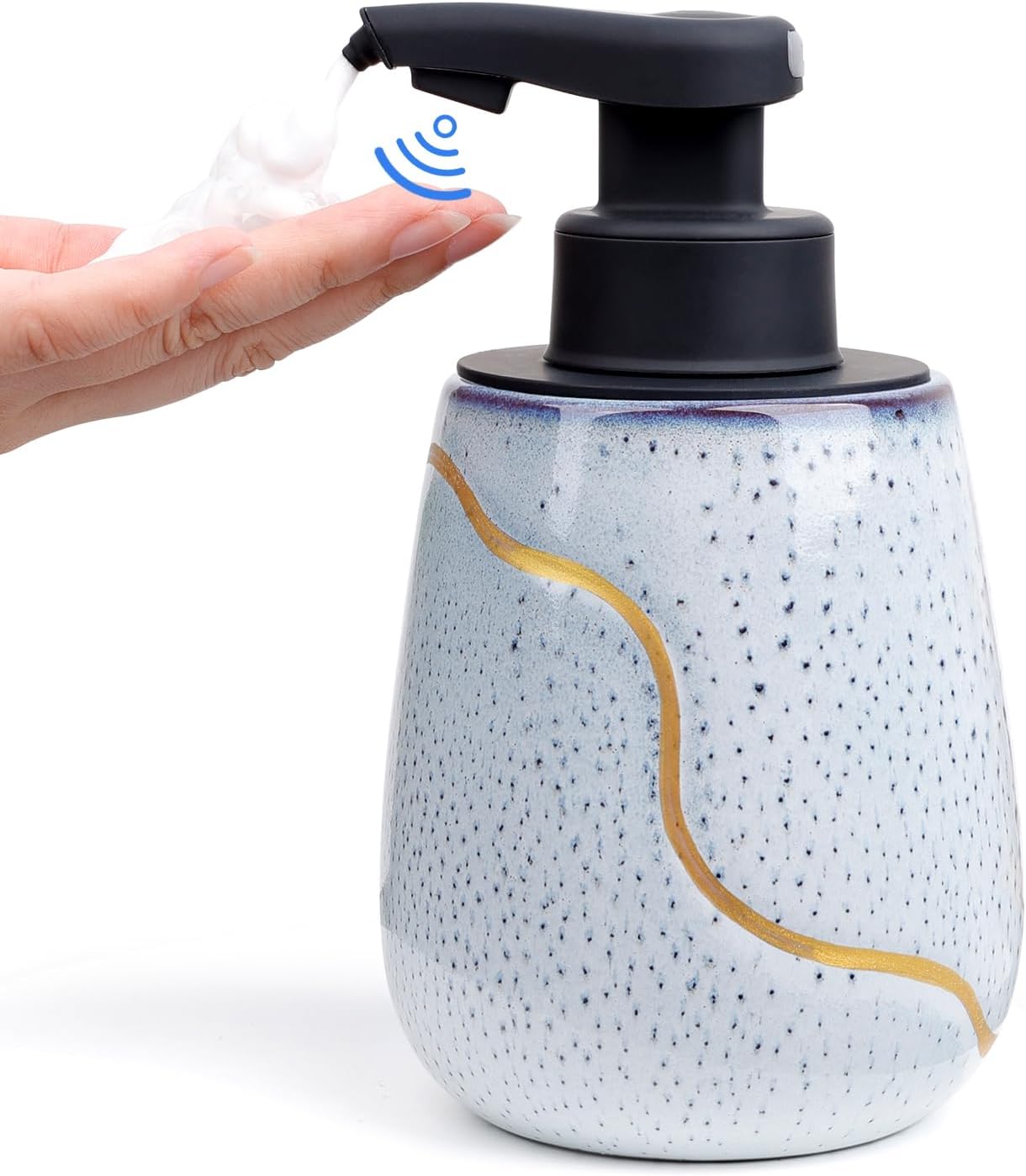 BosilunLife Automatic Foaming Soap Dispenser Recycled Eco-Clay 17 oz