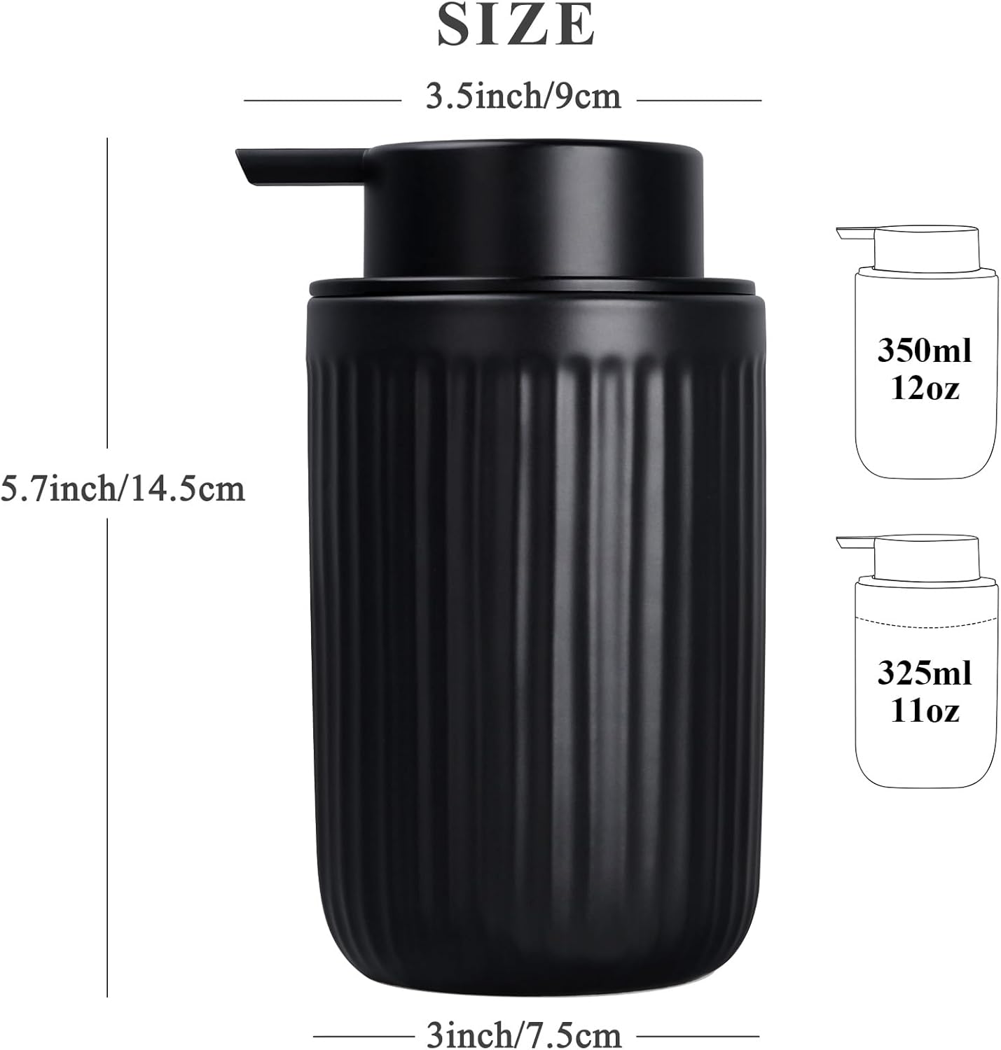 Dispensador de jabón Pockmark de cerámica reciclada y arcilla ecológica BosilunLife