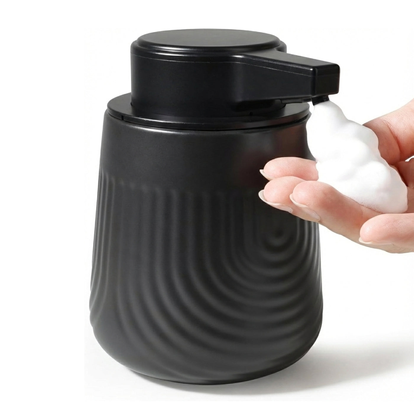 BosilunLife SoftWave Automatic Foaming Soap Dispenser Recycled Eco-Clay 10 oz