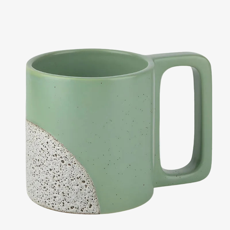 matte green mug with lid