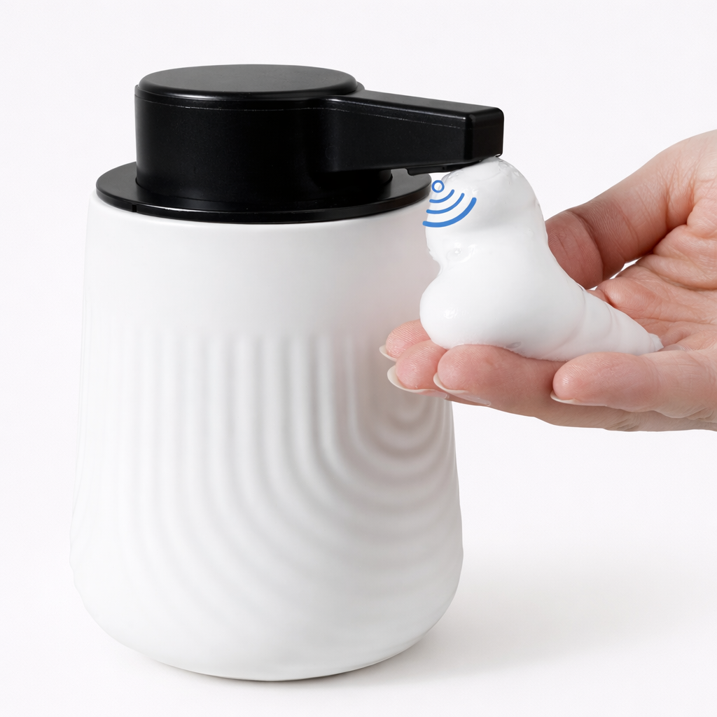 BosilunLife SoftWave Automatic Foaming Soap Dispenser Recycled Eco-Clay 10 oz