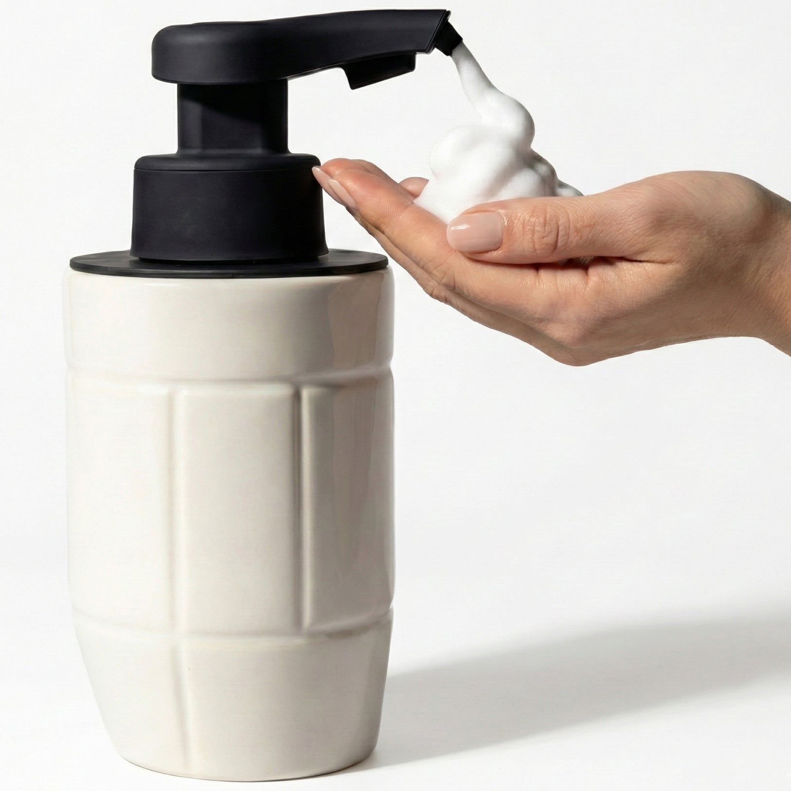 BosilunLife Eco-Brutalism Auto Foam Soap Dispenser | Recycled Eco-Clay