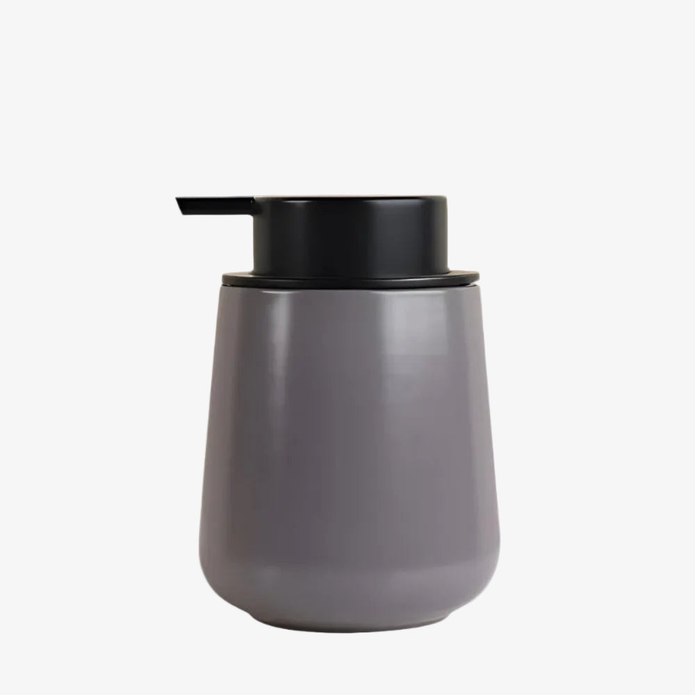 grey soap dispenser