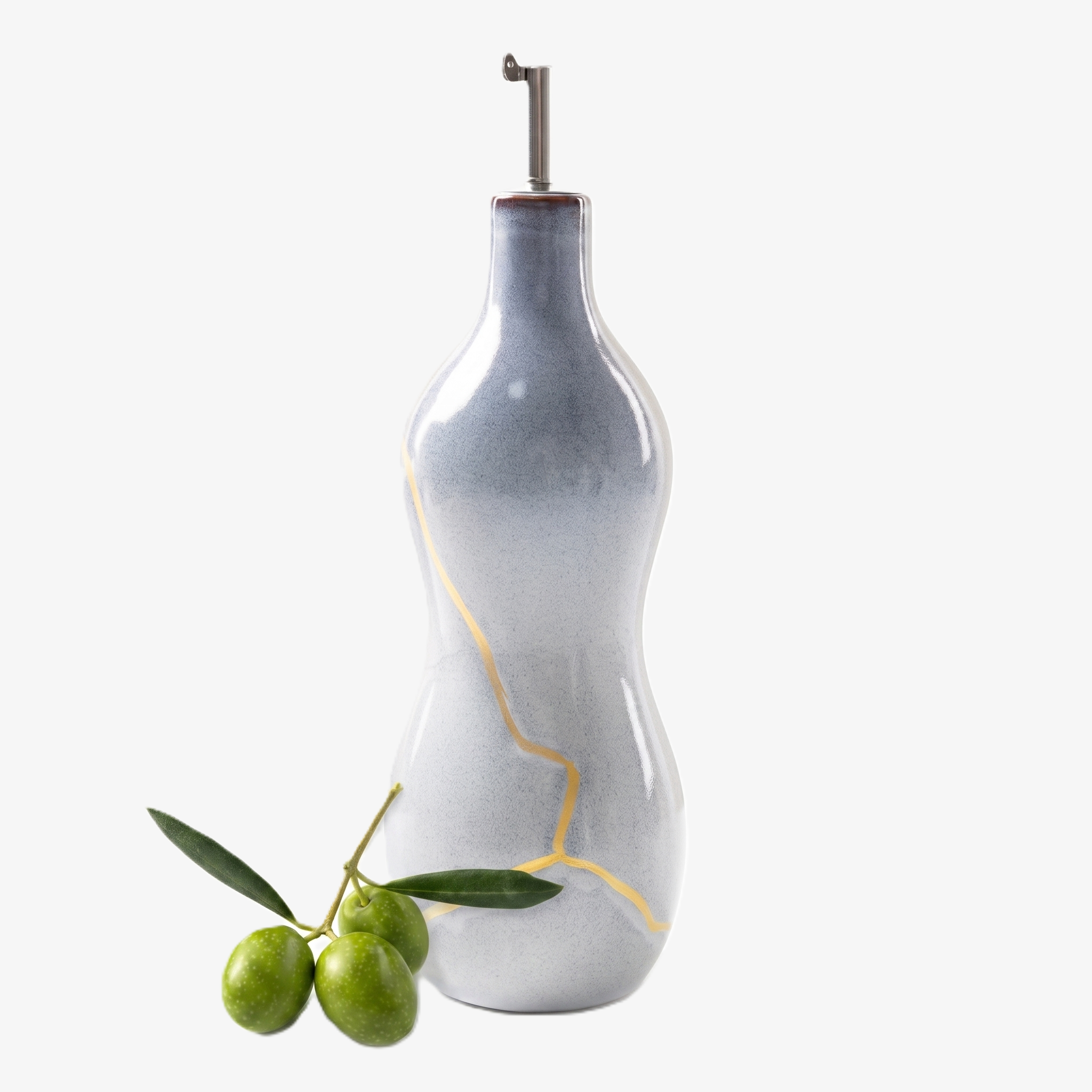 Distributeur d'huile BosilunLife en argile écologique recyclée de 650 ml