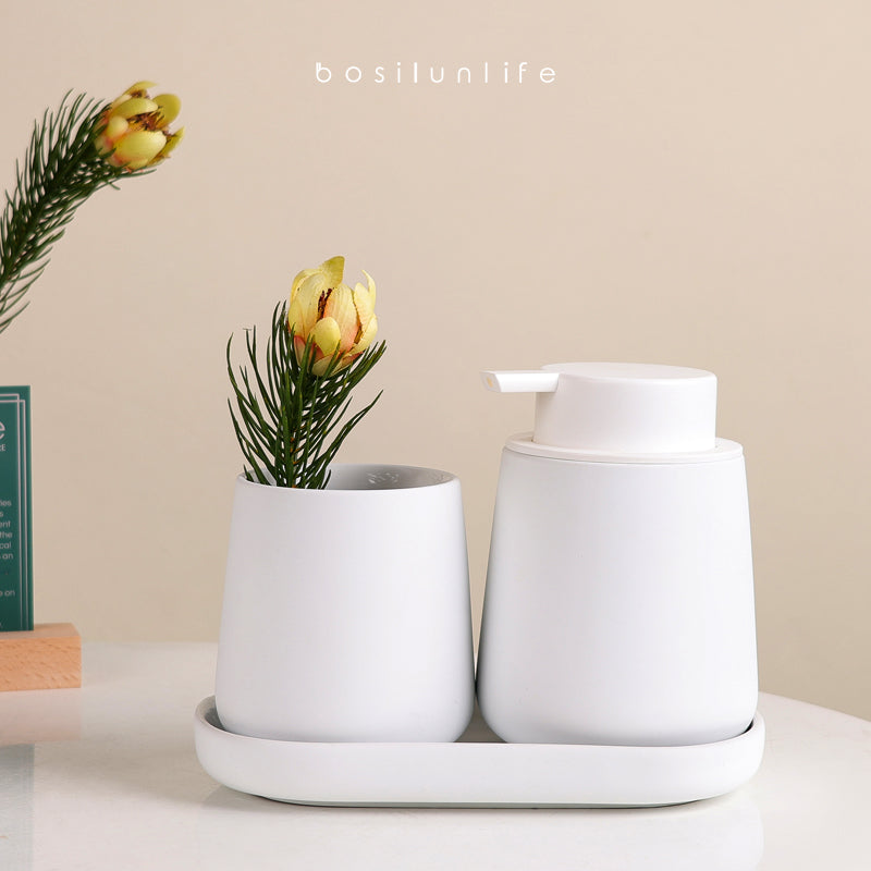 BosilunLife Rubber Paint Liquid Bathroom Accessories Set Recycled Ceramic Eco-Clay