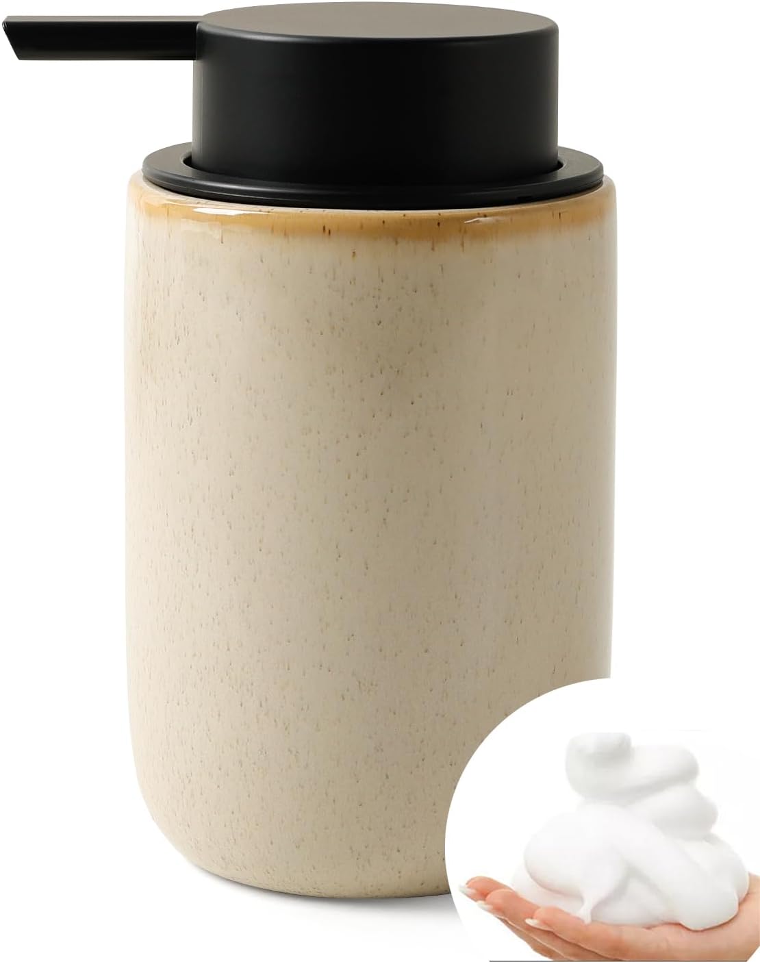 BosilunLife Slim Schaumseifenspender aus recyceltem Öko-Ton, 355 ml