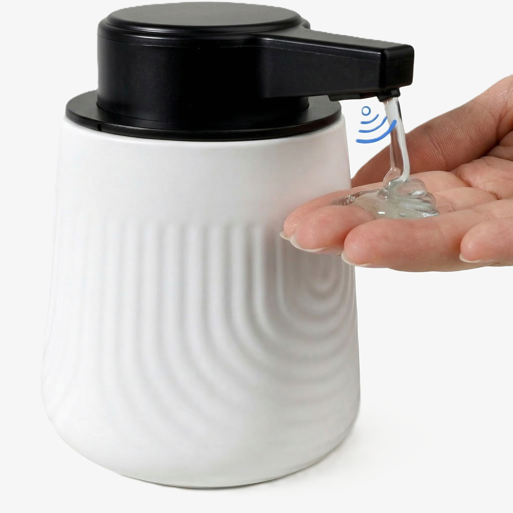 BosilunLife SoftWave Automatic Liquid Soap Dispenser Recycled Eco-Clay 10 oz