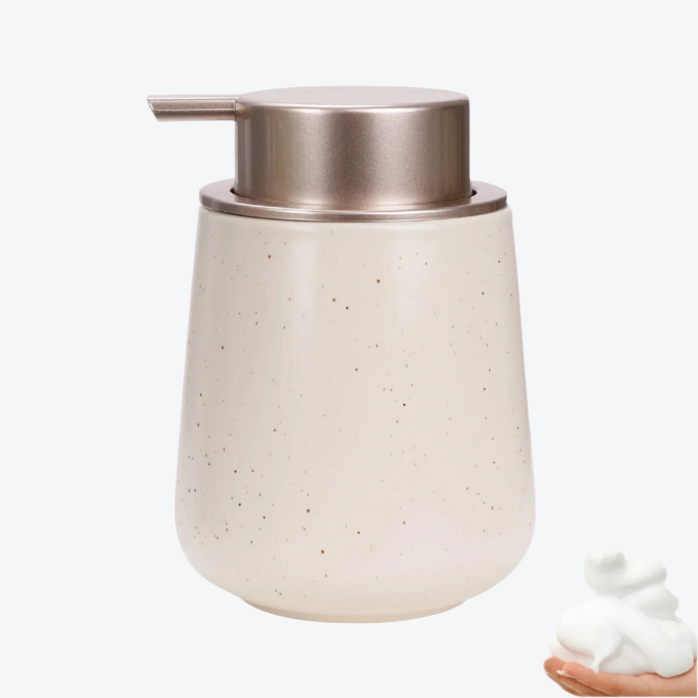 Dispensador de jabón espumoso BosilunLife de 355 ml (12 oz) de arcilla ecológica de cerámica reciclada
