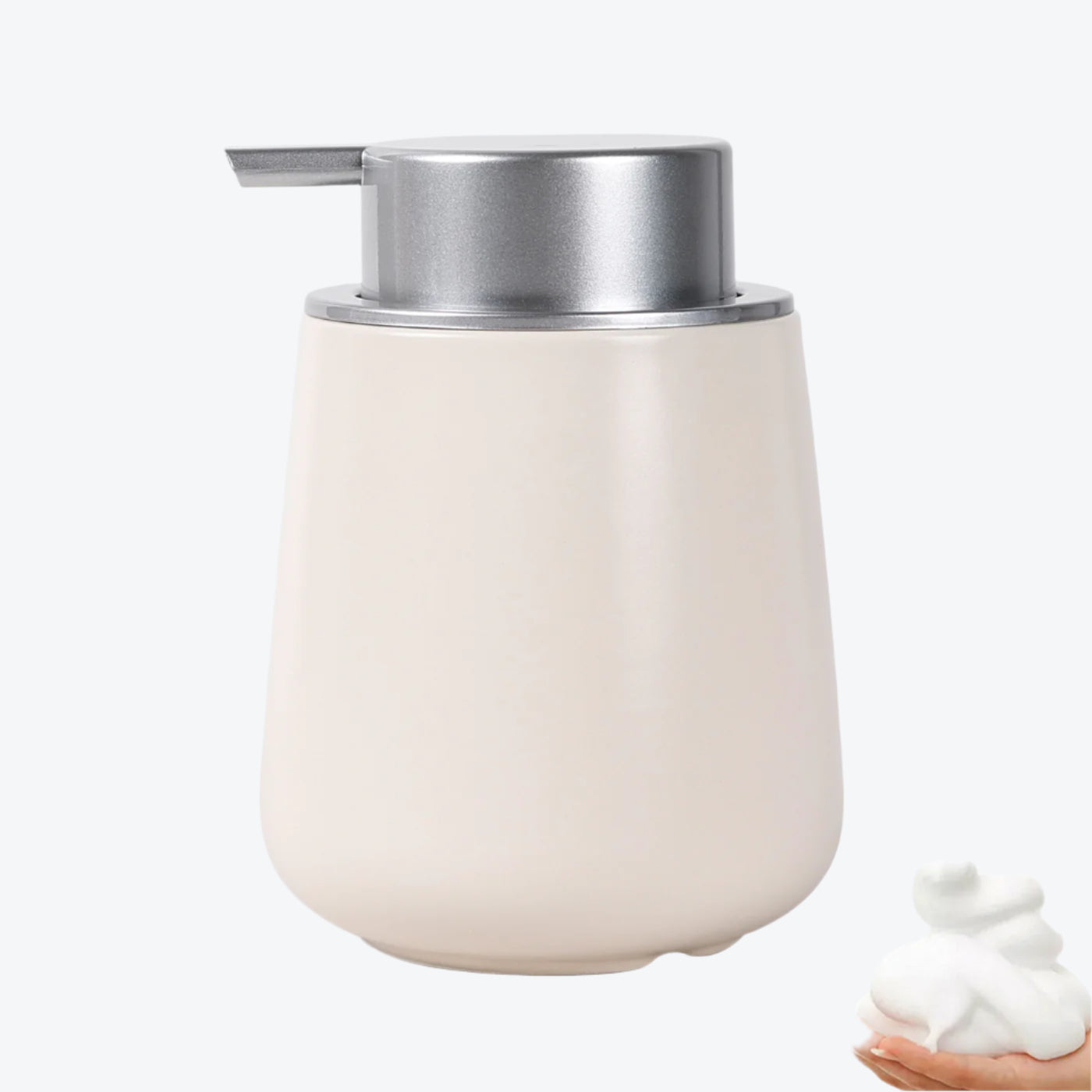 Dispensador de jabón espumoso BosilunLife de 355 ml (12 oz) de arcilla ecológica de cerámica reciclada