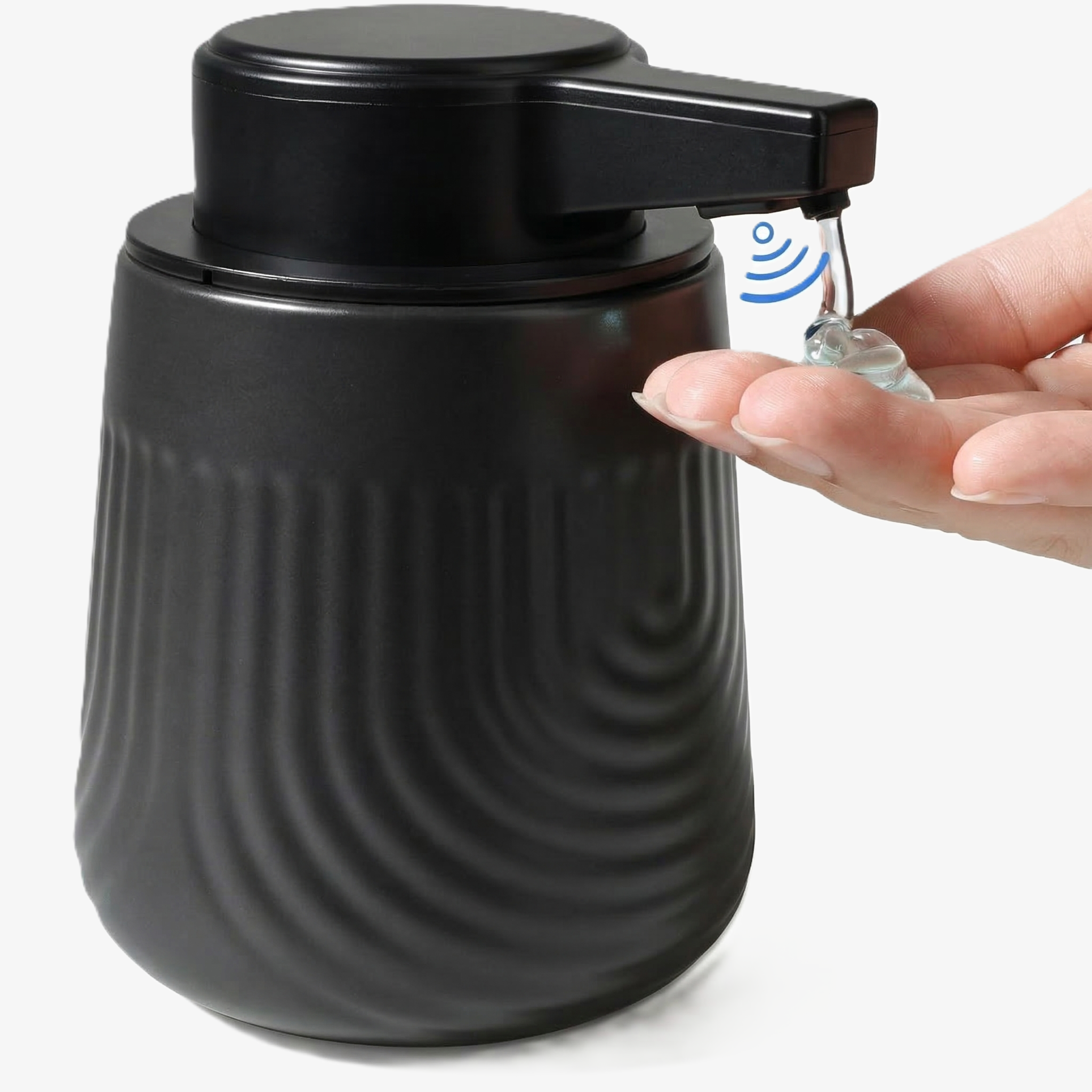 BosilunLife SoftWave Automatic Liquid Soap Dispenser Recycled Eco-Clay 10 oz