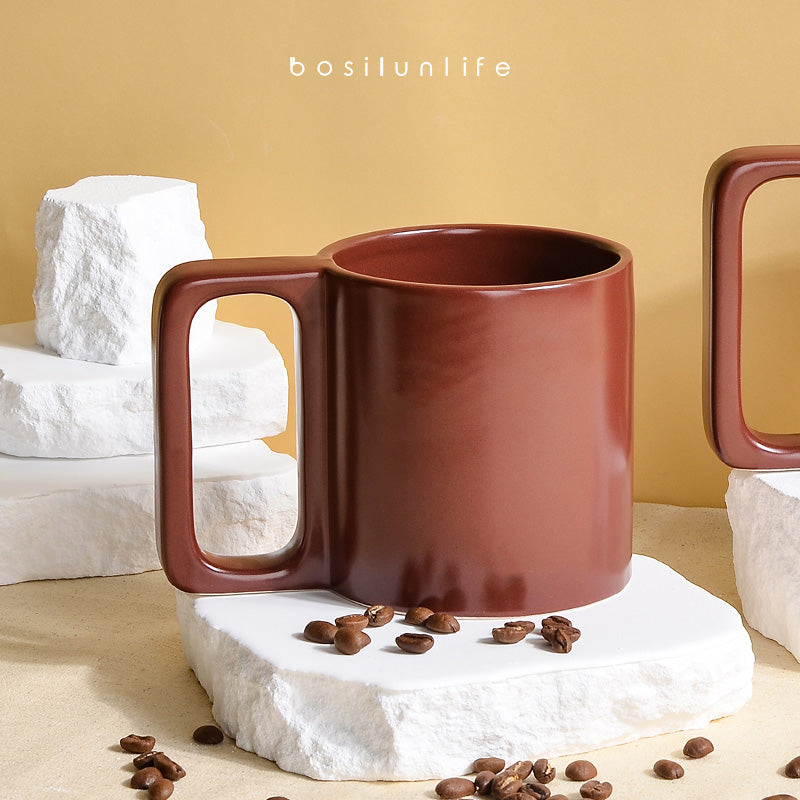 bosilunlife reddish brown ceramic mug