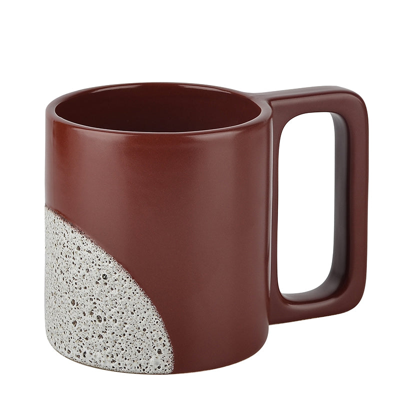 matte red mug with lid