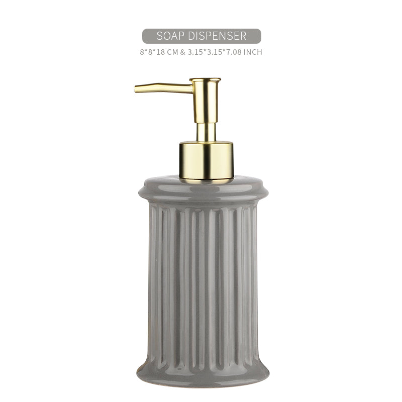 Roman Column 4-Piece Bathroom Set Sustainable Ceramic