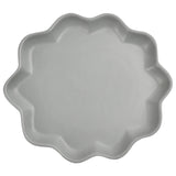 A gray ceramic deep dish