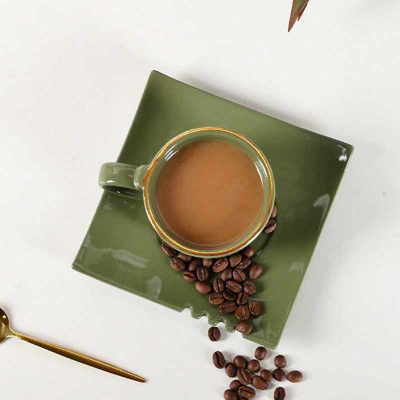 BosilunLife Timeless Elegance Tea Cup with Saucer | Sustainable Designer Mug