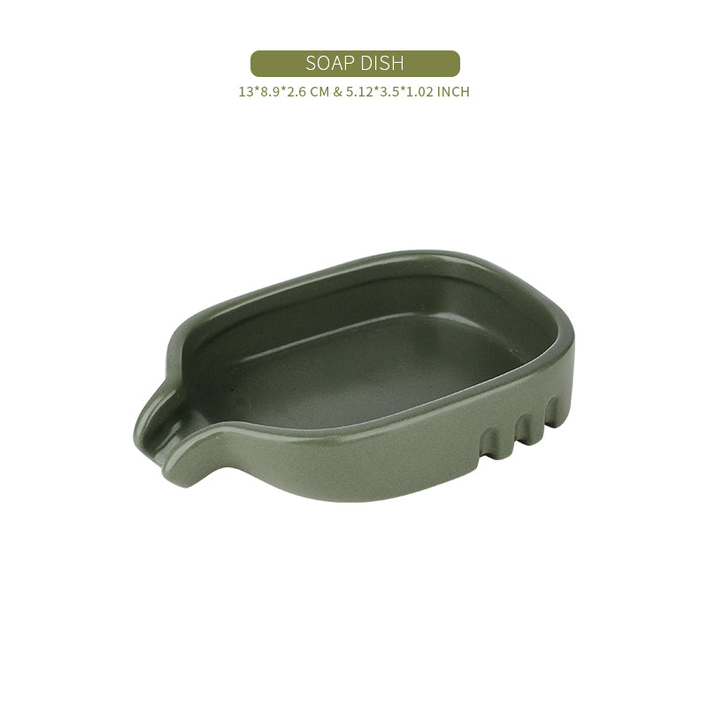 Roman Column 4-Piece Bathroom Set Sustainable Ceramic