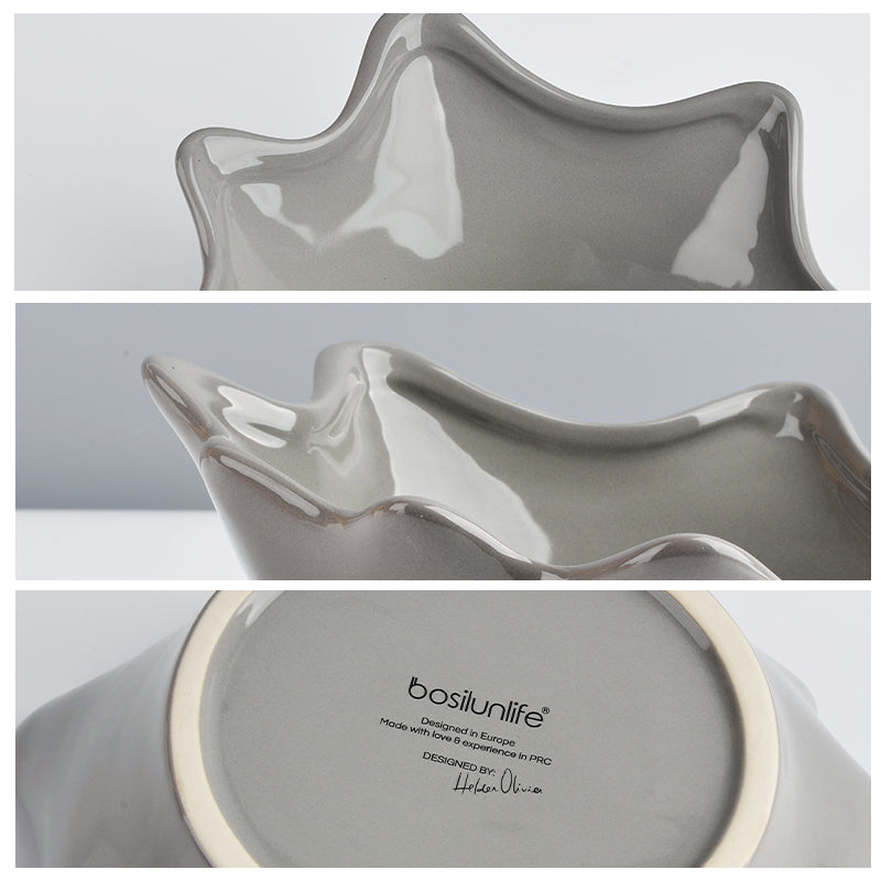 details of large salad bowl