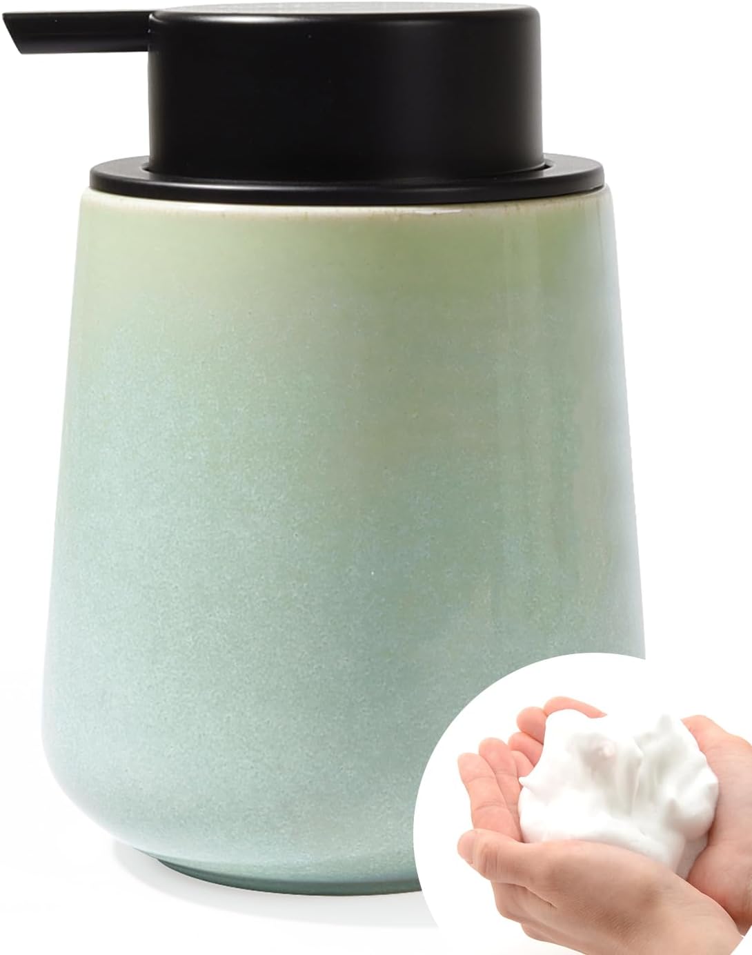 BosilunLife Foaming Soap Dispenser Recycled Eco-Clay 12 oz