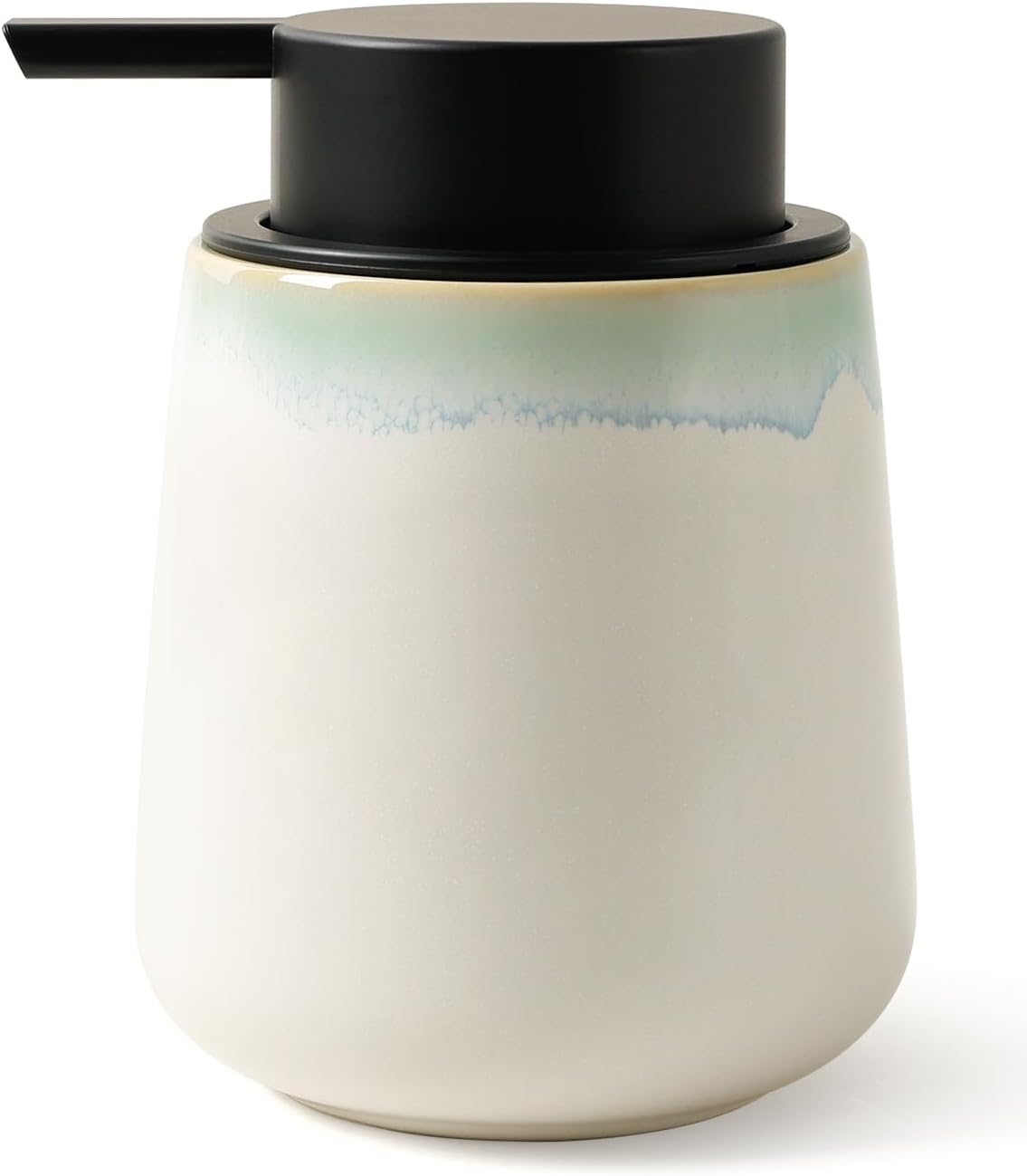 BosilunLife Flüssigseifenspender, groß, recycelte Keramik, Öko-Ton