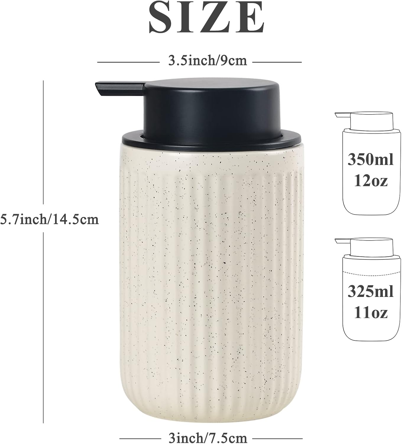 BosilunLife Pockmark Seifenspender aus recycelter Keramik und Öko-Ton
