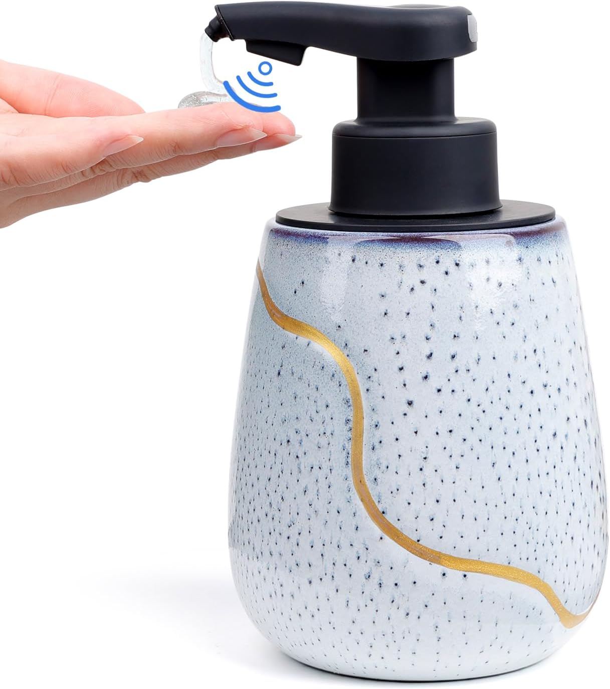 BosilunLife Automatic Foaming Soap Dispenser Recycled Eco-Clay 17 oz