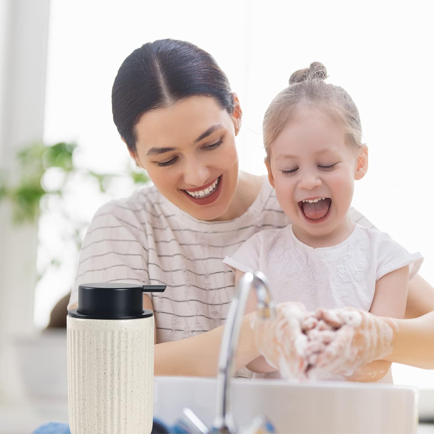 BosilunLife Pockmark Seifenspender aus recycelter Keramik und Öko-Ton