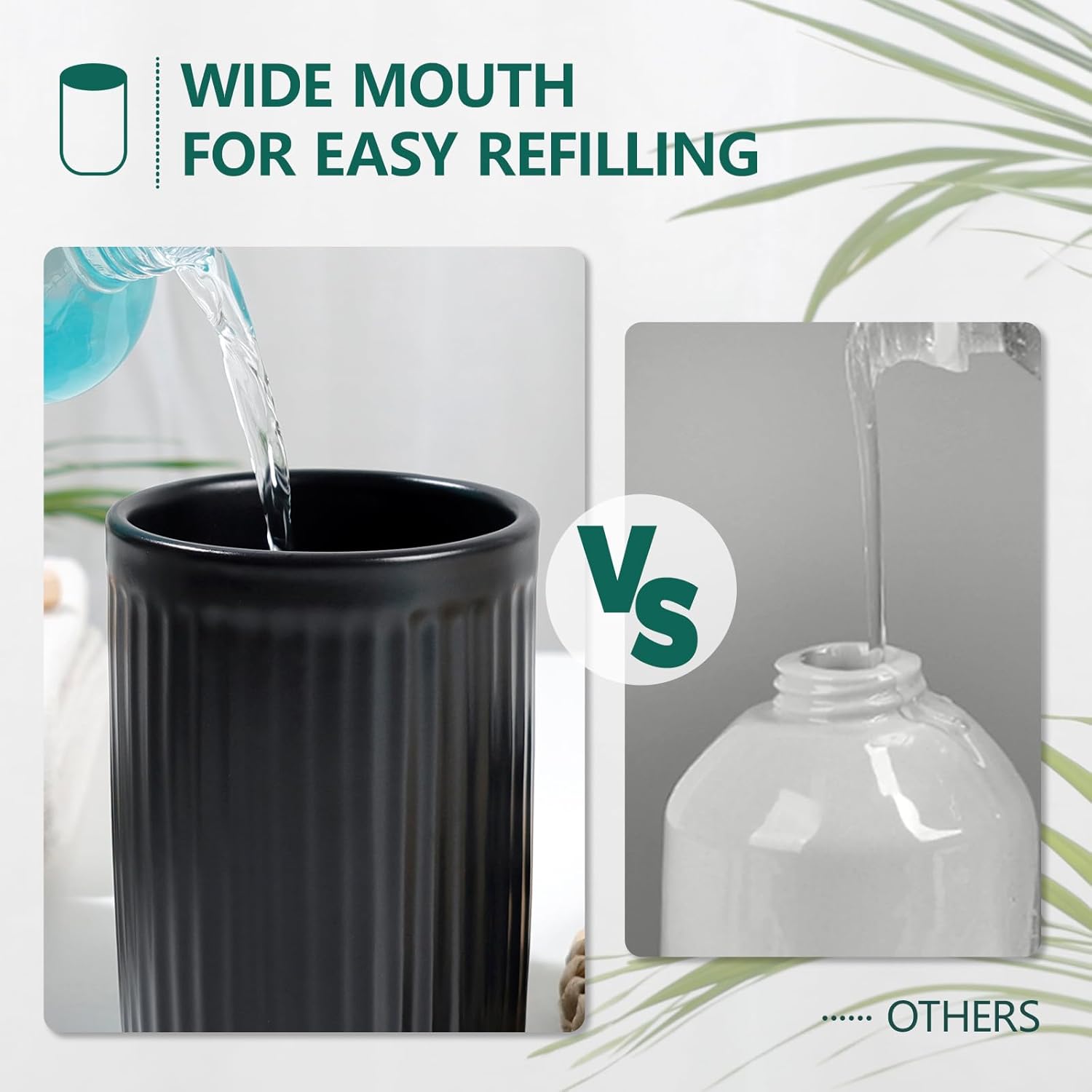 Juego de baño de espuma BosilunLife Pockmark de 4 piezas de cerámica reciclada y arcilla ecológica