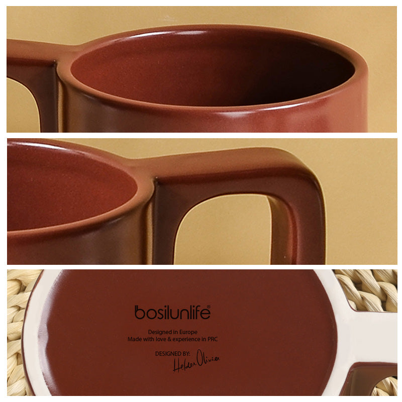 Reddish Brown Mug Detail