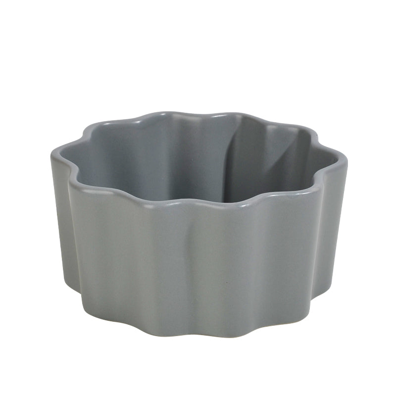 A gray ceramic bowl