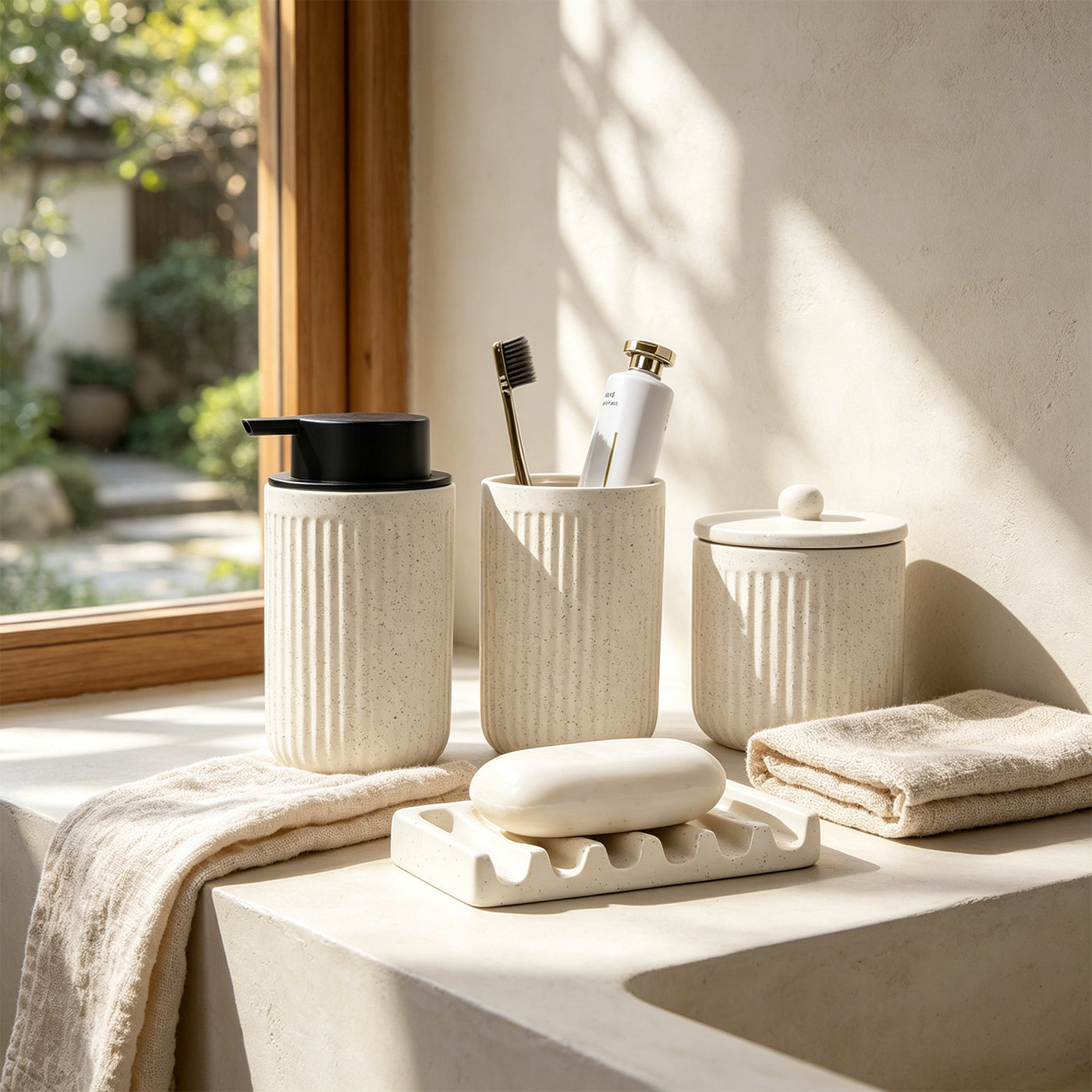 BosilunLife Pockmark Schaumbad-Set aus recyceltem Öko-Ton