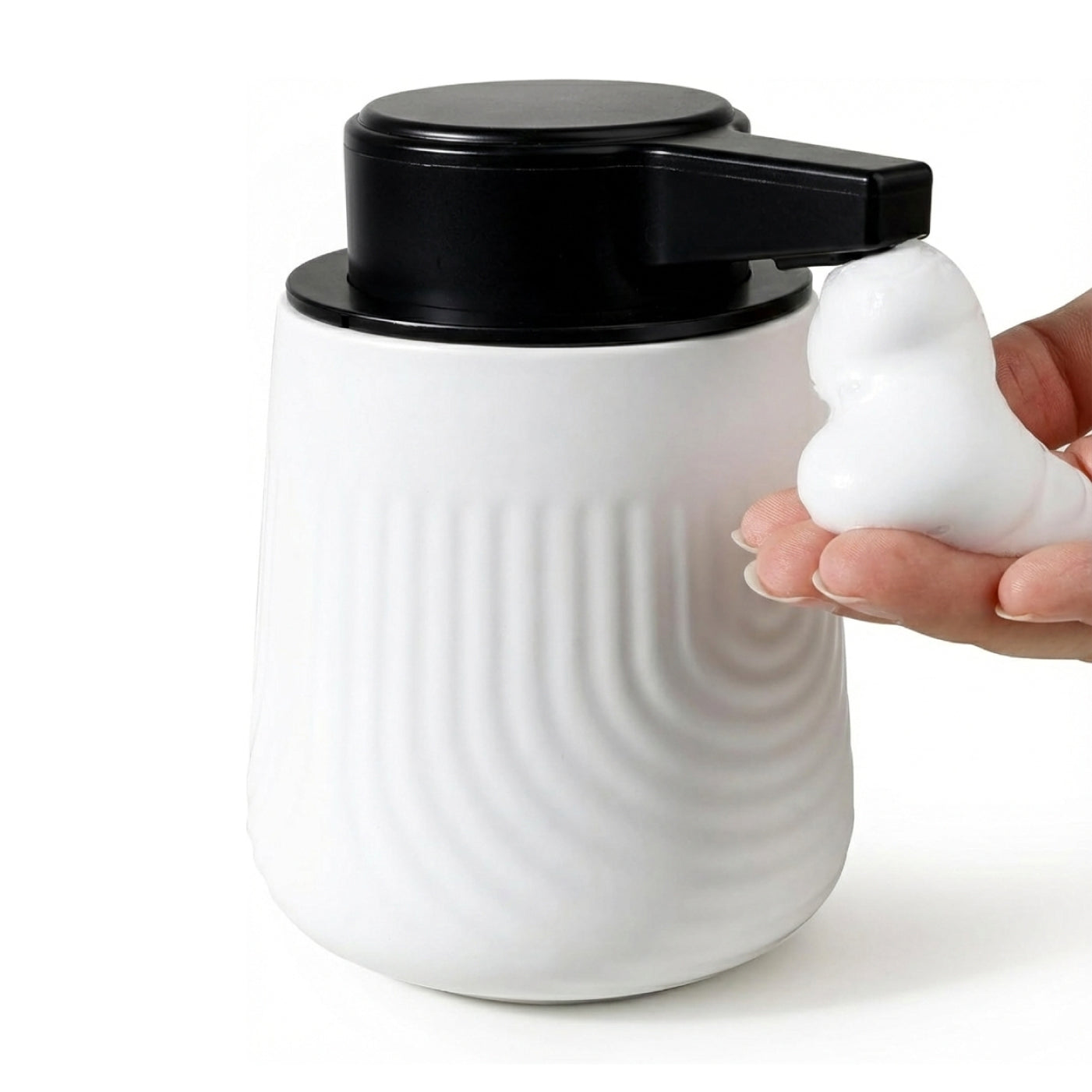 BosilunLife SoftWave Automatic Foaming Soap Dispenser Recycled Eco-Clay 10 oz