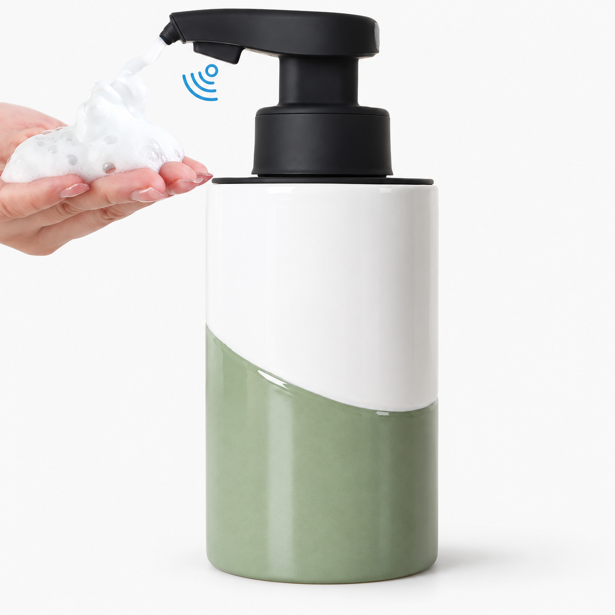 BosilunLife Nordic Garden Automatic Foaming Soap Dispenser 10 oz Recycled RebornClay™