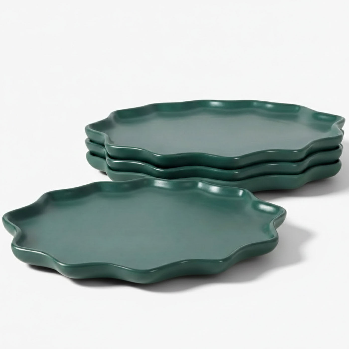 BosilunLife Bring Nature Inside Dinner Plate Recycled Eco-Clay 4-pcs set