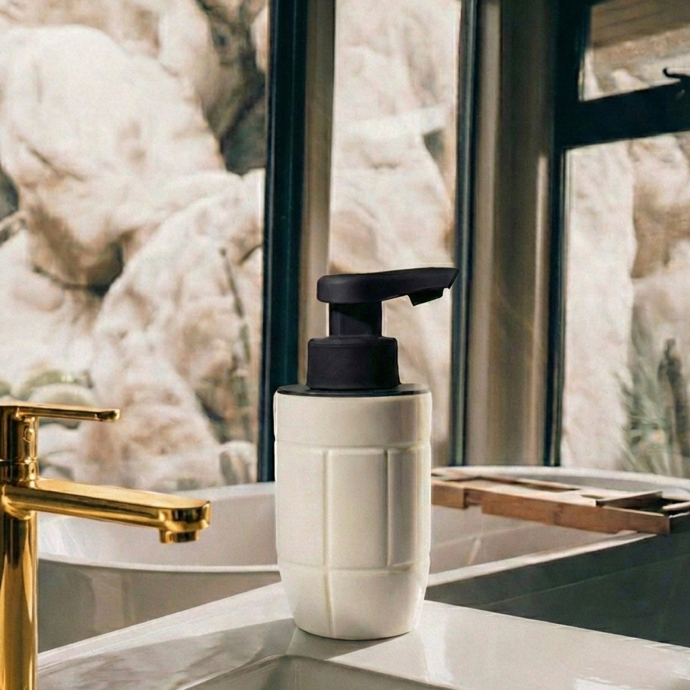 BosilunLife Eco-Brutalism Automatic Foaming Soap Dispenser Recycled Eco-Clay