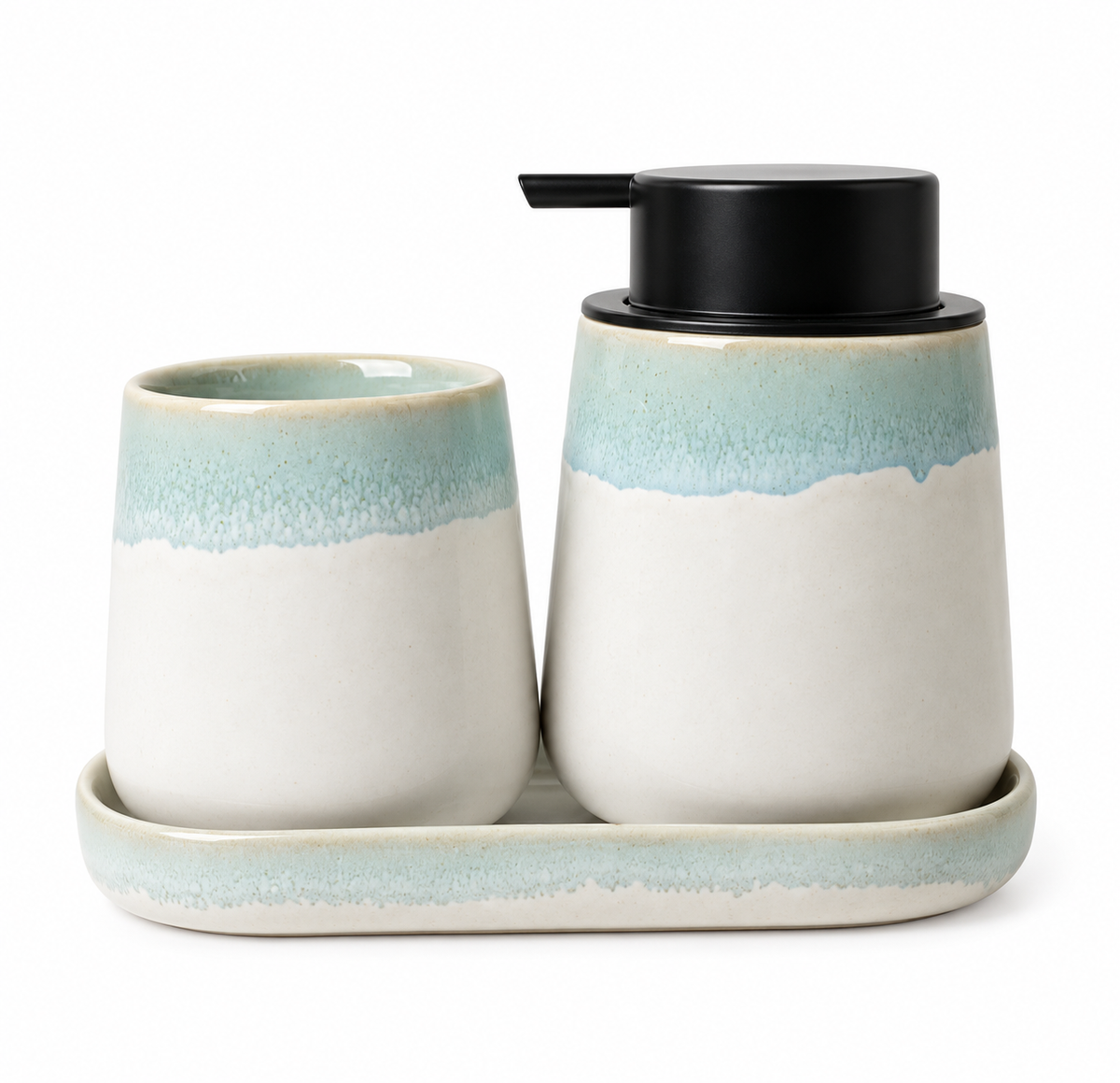 BosilunLife Nordic Bath Foaming Bathroom Set 3-Piece Recycled RebornClay™