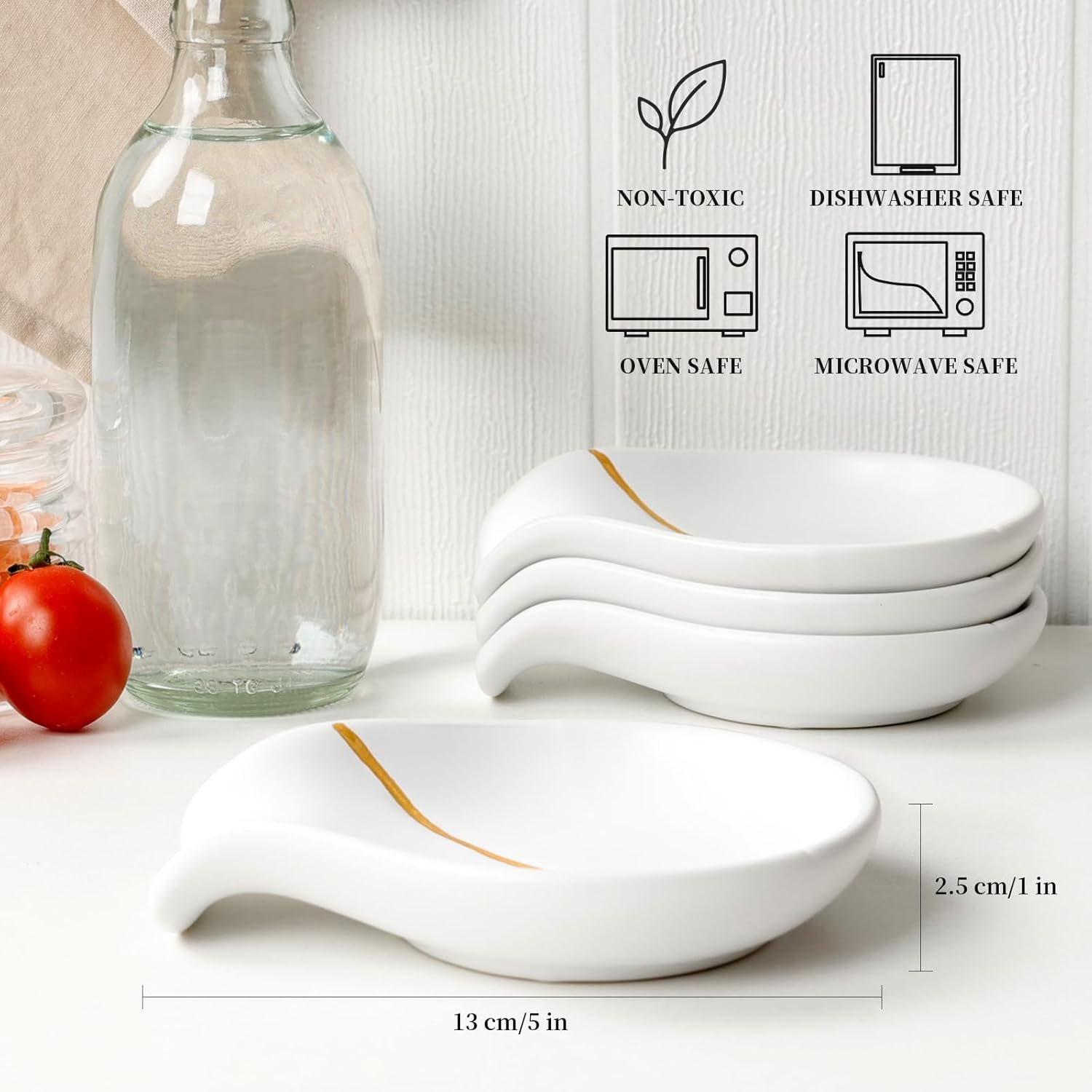 BosilunLife Nordic Garden Spoon Rest Recycled Eco-Clay