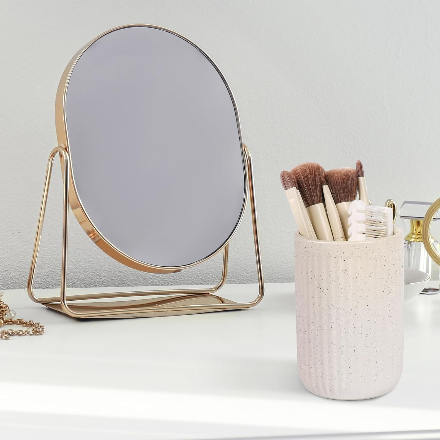 BosilunLife Pockmark Toothbrush Holder Recycled Eco-Clay 12 oz
