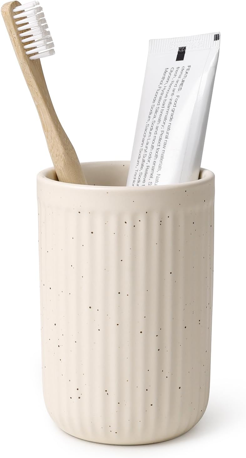 BosilunLife Pockmark Toothbrush Holder Recycled Eco-Clay 12 oz