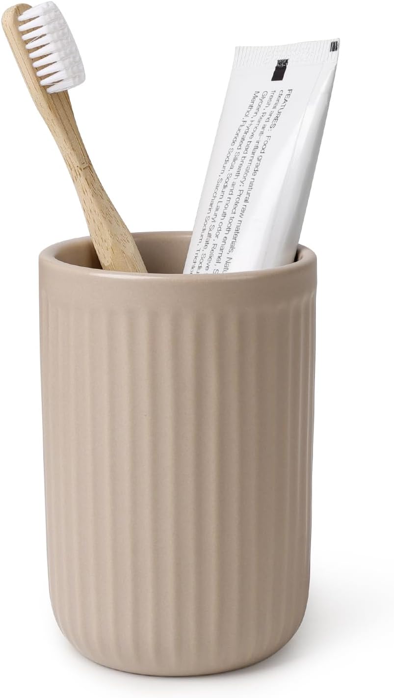 BosilunLife Pockmark Toothbrush Holder Recycled Eco-Clay 12 oz