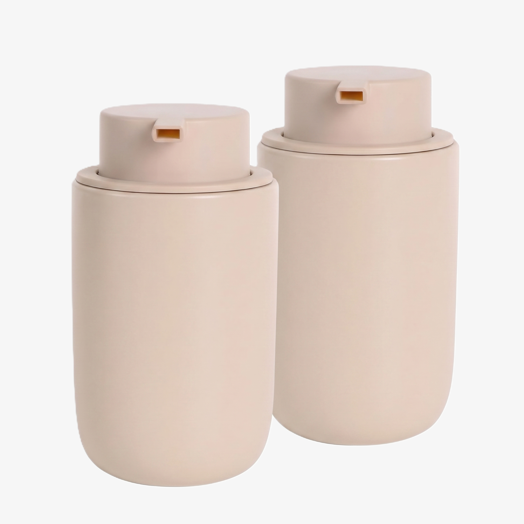 BosilunLife Slim Foaming Soap Dispenser Recycled Eco-Clay Set of 2 12 oz